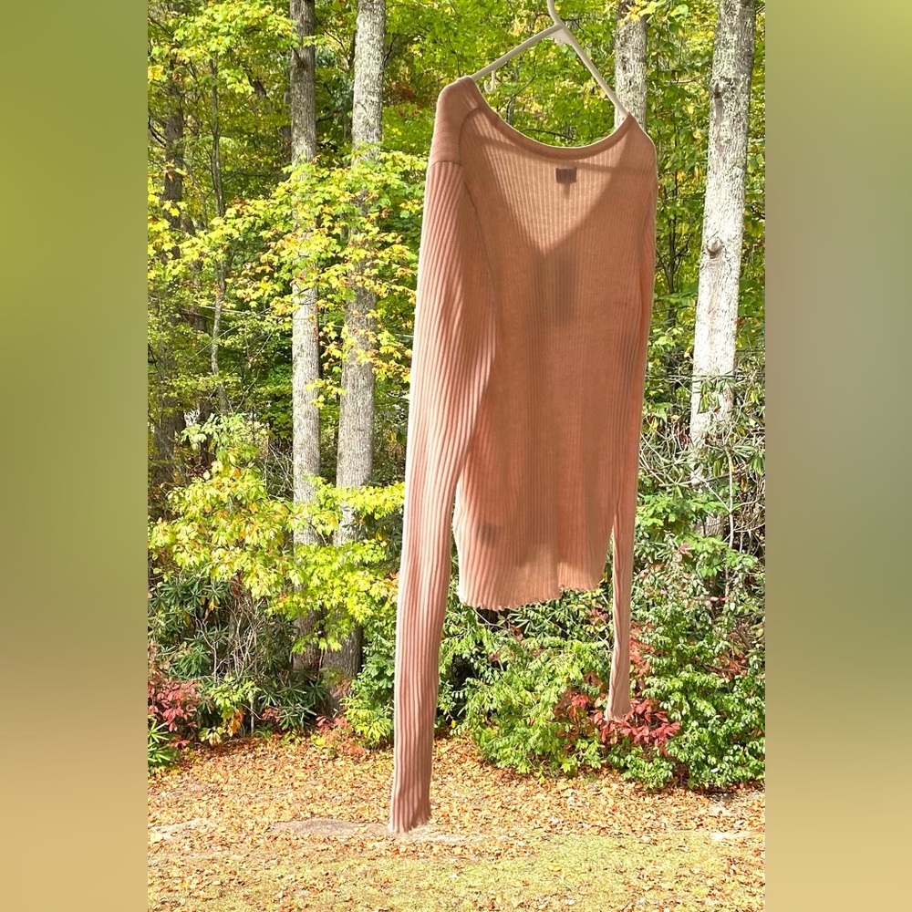SO Women’s Cropped Cardigan Acrylic Ribbed Sweater Long Sleeve Size Large - Picture 8 of 15